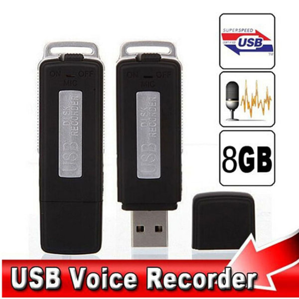 16GB metall digital röstinspelare Röstaktiverad USB penna
