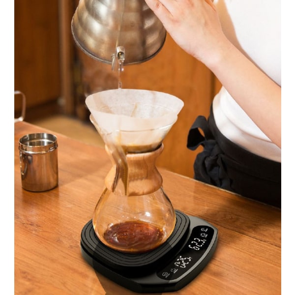 Digital kaffevåg med timer Automatisk timing Espressovåg