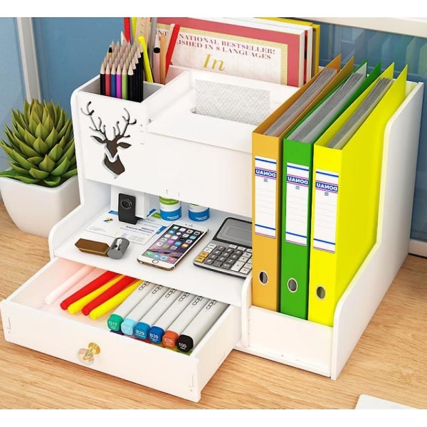 Office Desk Organizer, Plast Pennhållare Skrivbordsförvaring