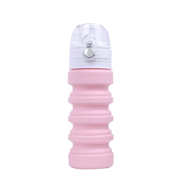 400 ml silikonvattenflaska, bekväm bärbar utomhus Pink 400ML