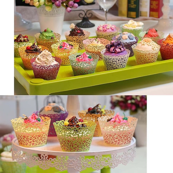 Filigran Cupcake Wraps För Bröllop Och Födelsedag