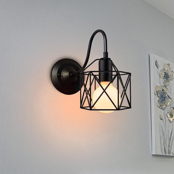 Vintage Led Vägglampa Retro Loft Industriell Vägglampa Svart