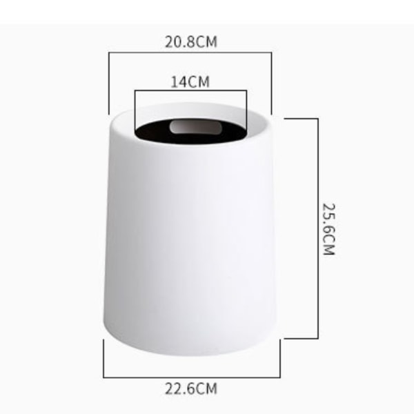 12LHousehold Enkel nordisk papperskorg, sovrum badrum Brown