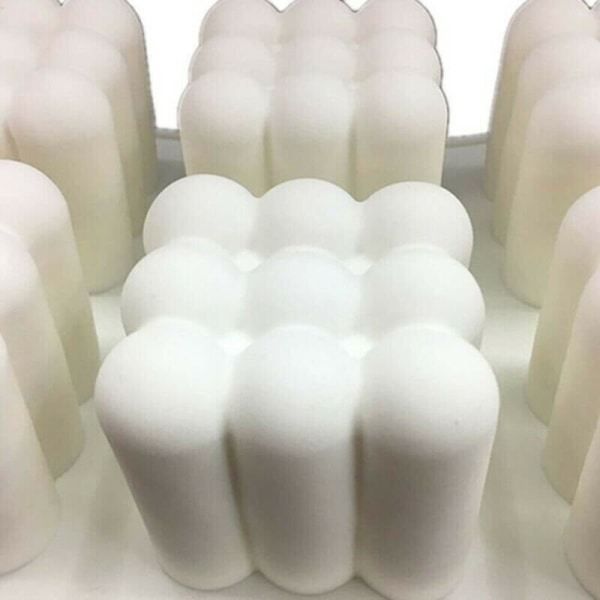 3D Cube Candle Gips Mould 6 Cavities Silikon Square