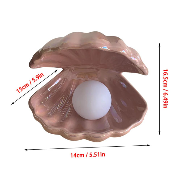 Keramisk skallampa Päron Nattljus Skrivbordsdekoration