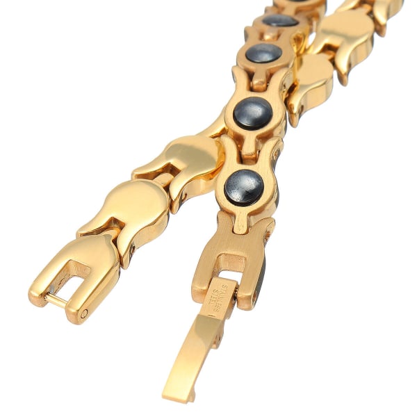 Fashion Magnetic Therapy Gold Chain Armband Zirconia