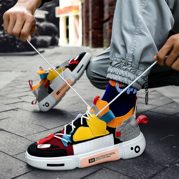 Modedesign Färgglada sömmar Platform Casual Sneaker