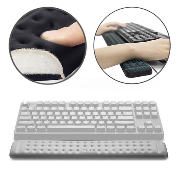 Mekaniskt tangentbord handledsstöd Memory Foam musmatta, storlek: