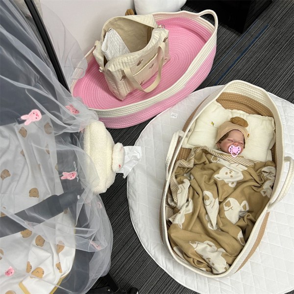 Tyg tvättkorg, anti-fall mögel Hushålls andas Pink
