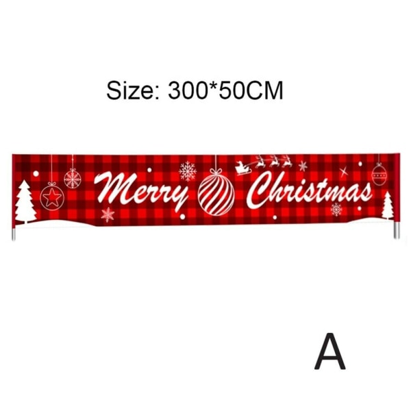 (B) God Jul utomhus Banner Jultomten Xmas