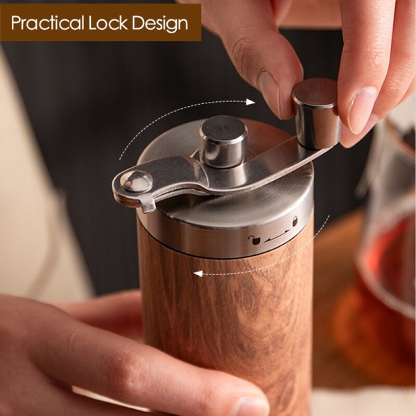 Modern manuell kaffekvarn rostfritt stål kaffeböna