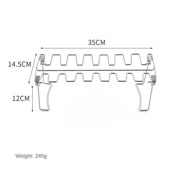 Trumsticksgrill i rostfritt stål, trumsticksställ för utomhusgrill