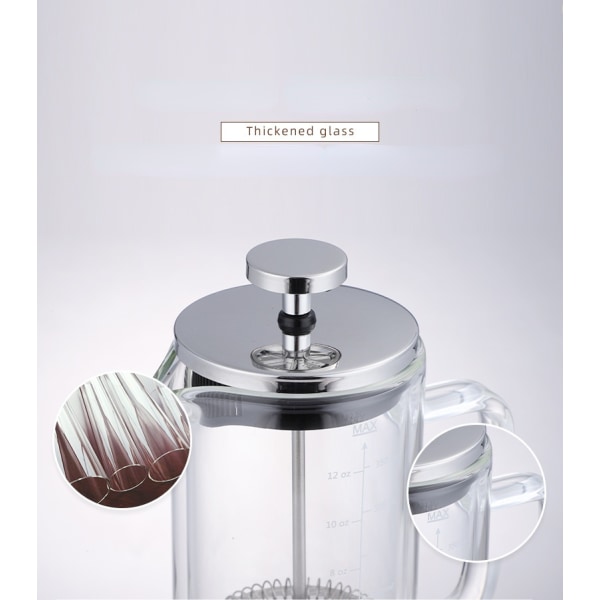 Dubbellager fransk presskanna Handbryggande kaffefilter