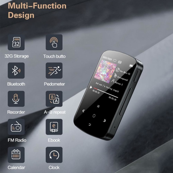 Mp3-spelare Multifunktionell High Sensitivity Touch MP3