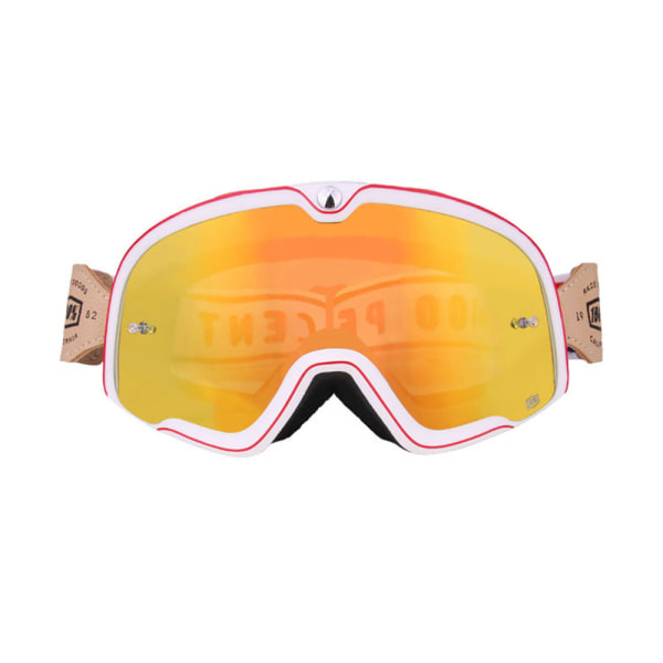 Goggles, Retro Motorcykelglasögon, Ridning Offroad Goggles Yellow