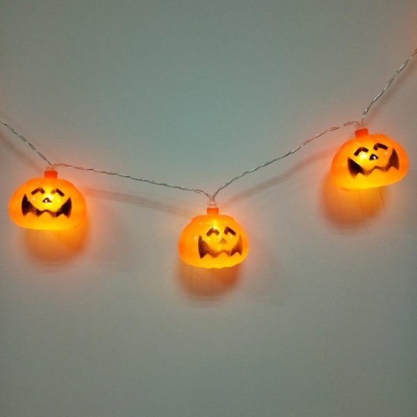 Jack-o-lanterns Pumpkin Led String Lights Dekor Ficklampa