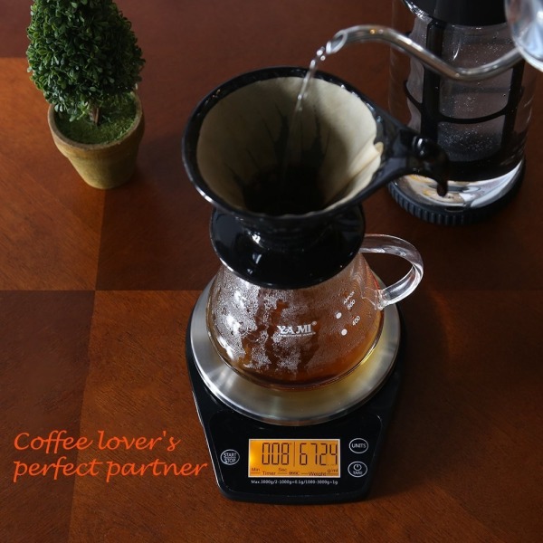 6,6 lb/3 kg Digital Hand Drip Kaffevåg i rostfritt stål