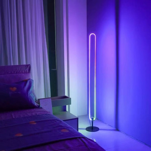 Golvlampa, RGB färgskiftande stämningslampa med fjärrkontroll