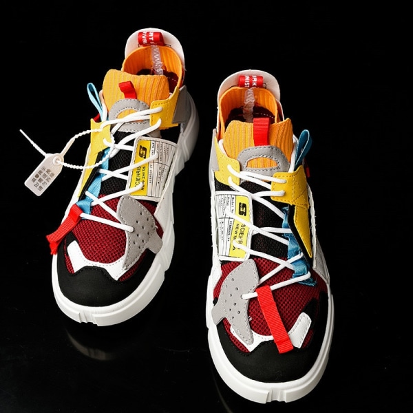 Modedesign Färgglada sömmar Platform Casual Sneaker