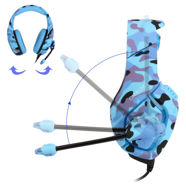 Camouflage Headset Bass Gaming Hörlurar Spelhörlurar Mic