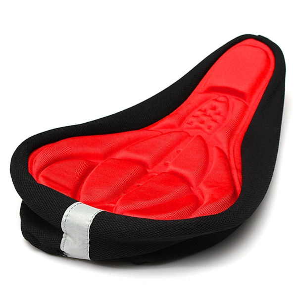 (Röd) Cover Soft Gel Foam Pad Cykelsadel