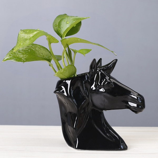 Livsmedel Hemträdgårdsskötsel Hydroponisk blomkruka, kreativ Black 12.8*12.7*4.7 cm