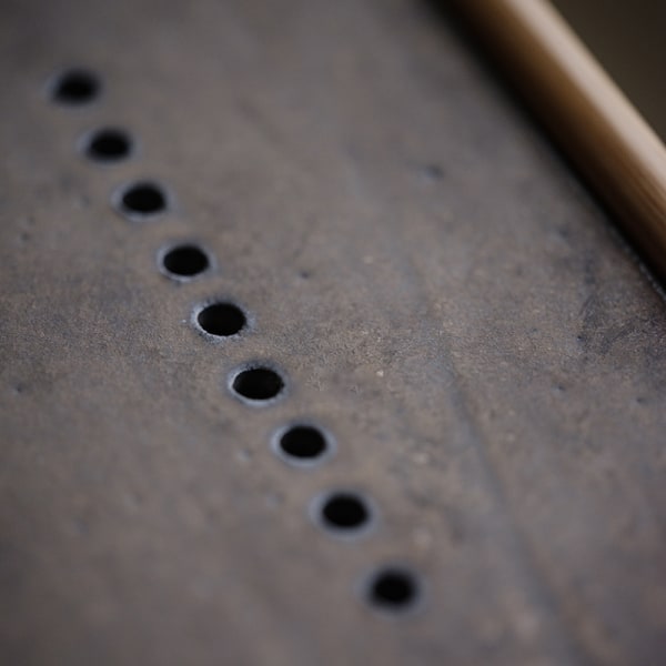 Brun 30x12x3,5cm Keramik och bambu tebricka Kung Fu
