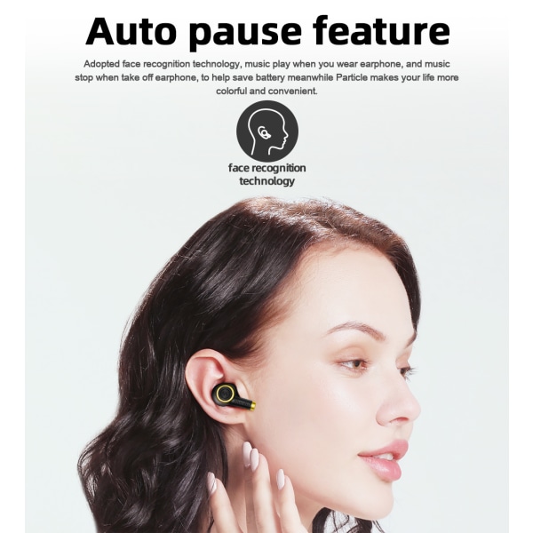 Bluetooth hörlurar, TWS, trådlösa hörlurar, vattentäta,