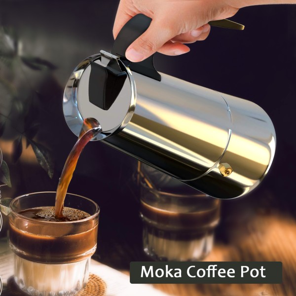 300ml Moka Kaffekanna Espresso Latte Perkolator Kaffekaffe