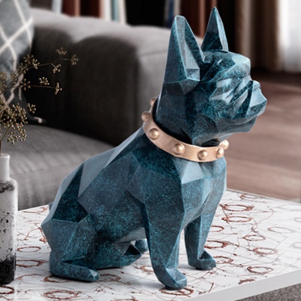 Bulldog Spargris Statyett Konstnärlig Hund Sparbössa Pot Child