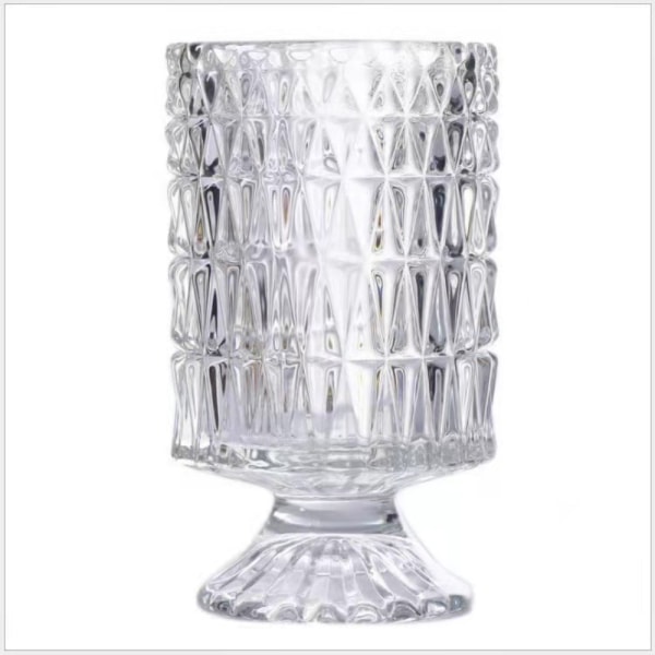 Diamantformad glasvas med hög fot i europeisk stil,