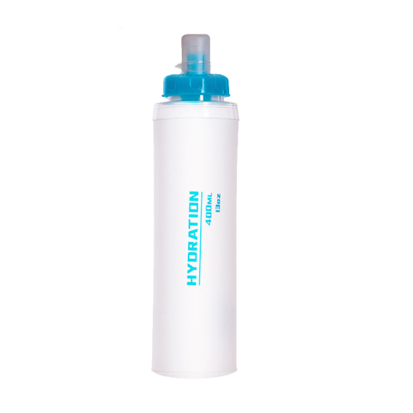 400ML TPU utomhussport mjukvattenflaska, cykling, White 400ML