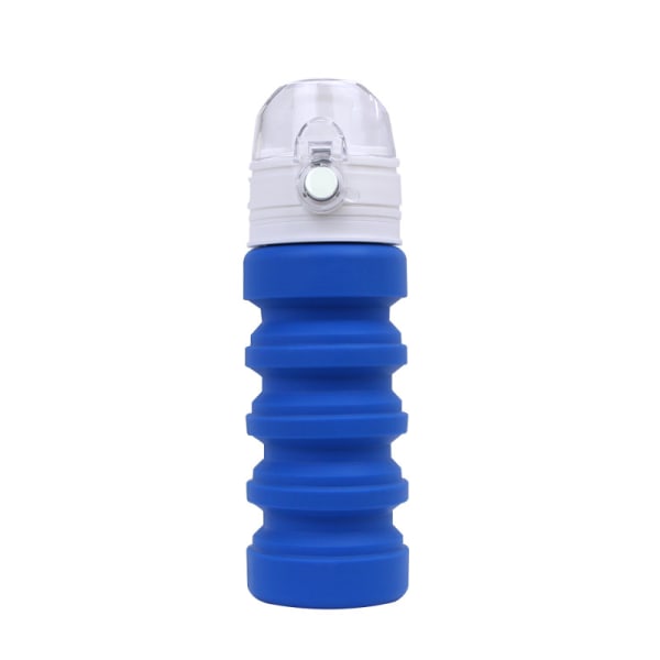 400 ml silikonvattenflaska, bekväm bärbar utomhus Navy blue 400ML