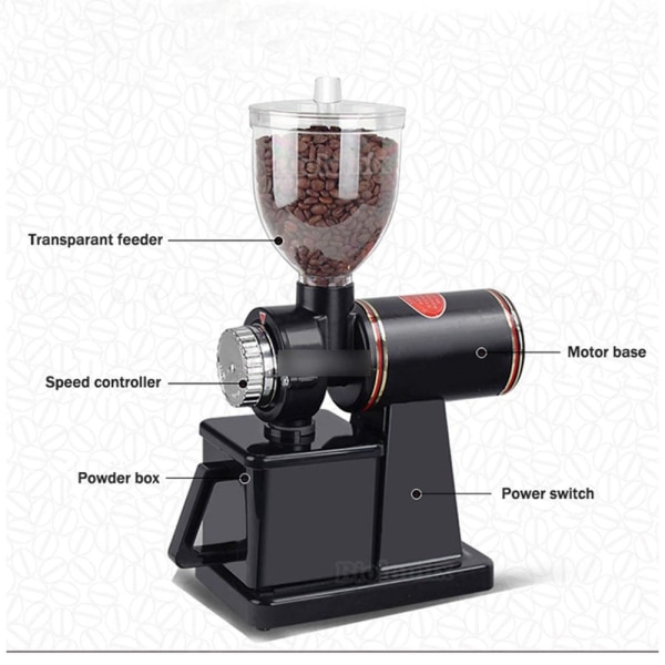 220V Kaffekvarn Elektrisk Svart Tillgänglig Kaffekvarn