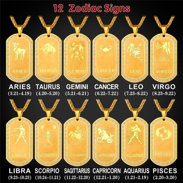 (Skorpion-Guld) Personlig stjärnbild horoskop smycken