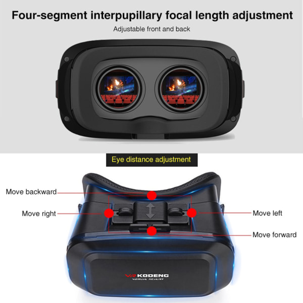 Smarta VR-glasögon Virtual Reality 3D-spelglasögon, Smart,