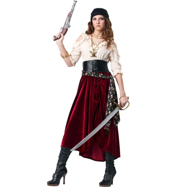 M Lady Pirates Caribbean Costume Elizabeth Vintage Steampunk