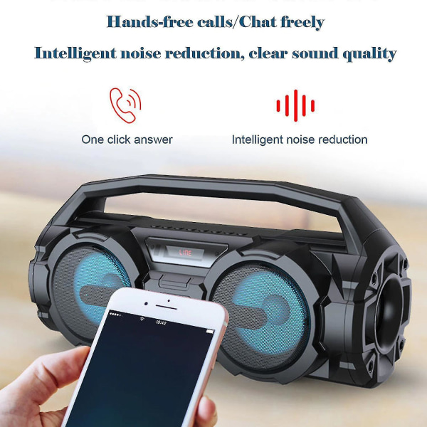 Bluetooth -högtalare Bärbar Kraftfull Subwoofer utomhus
