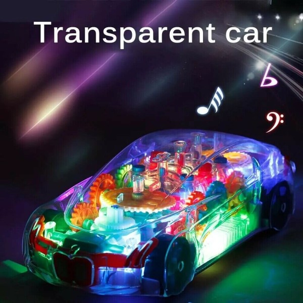 LED billeksaker med belysning Musik Transparent bil
