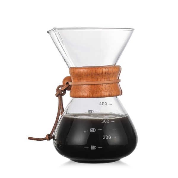 Kaffebryggare i glas som tål hög temperatur