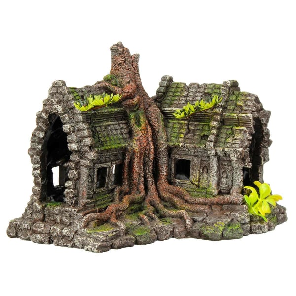 Resin Tree House Aquarium Landskapsdekor Hem Fish Tank