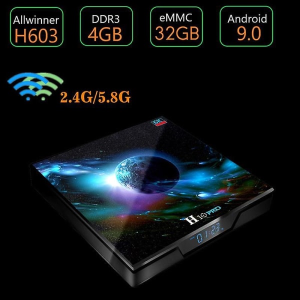 (eu Plug)H10 Pro Tv Box Android 9.0 Tv Box H603 Rom 5g Wifi