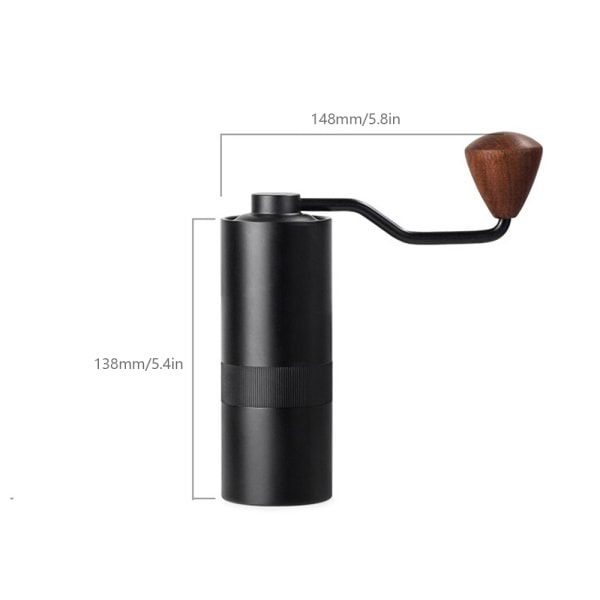 Högkvalitativ manuell kaffekvarn aluminium kaffekvarn