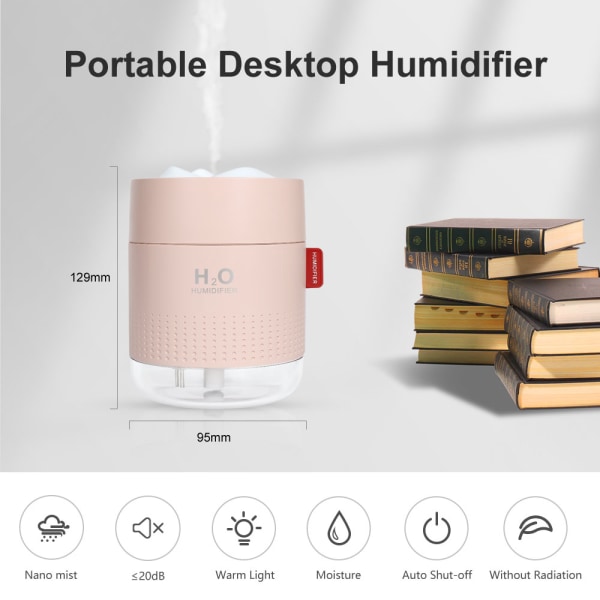 Mini Luftfuktare Personlig Desktop Luftfuktare Liten Cool Mist
