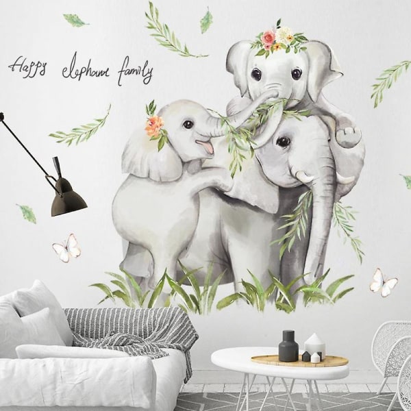 Handmålade elefant väggdekor barnrum