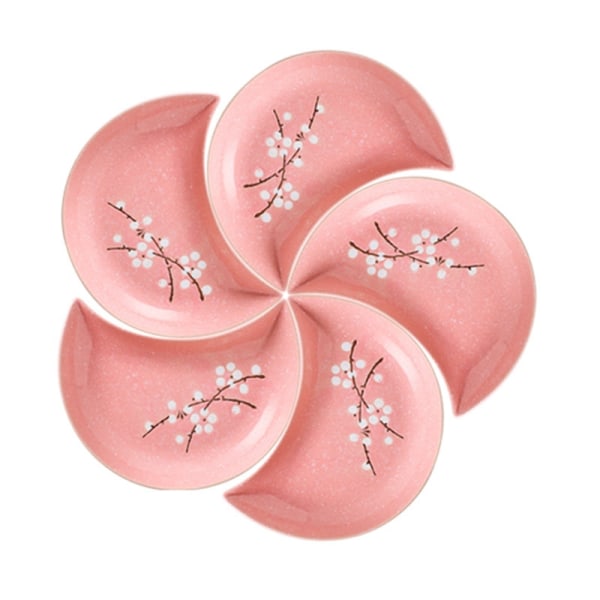 5 STK/ SET Nordic Plum Blossom Keramiska Snack Tallrikar Porslin