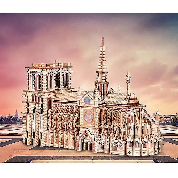 Caraele 239st Stort trä 3d-pussel Notre Dame De Paris
