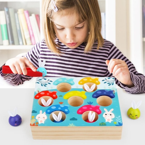 Färgsortering Träleksak för toddler för barnträning
