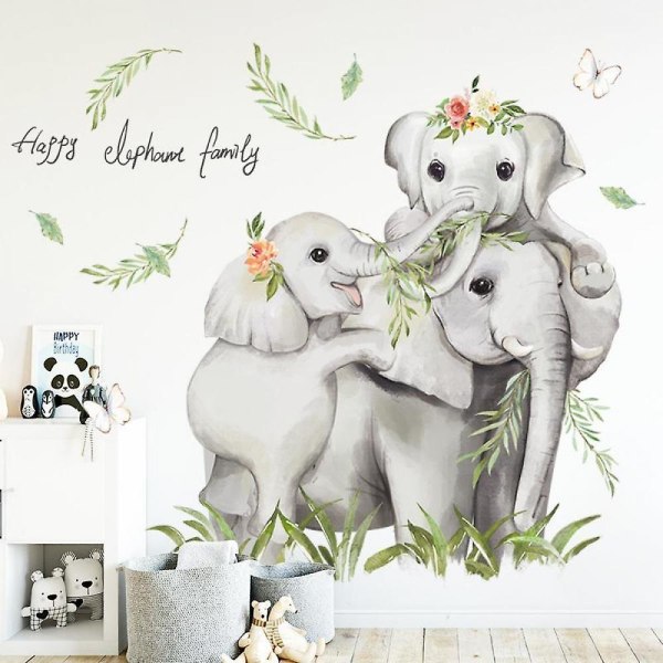 Handmålade elefant väggdekor barnrum
