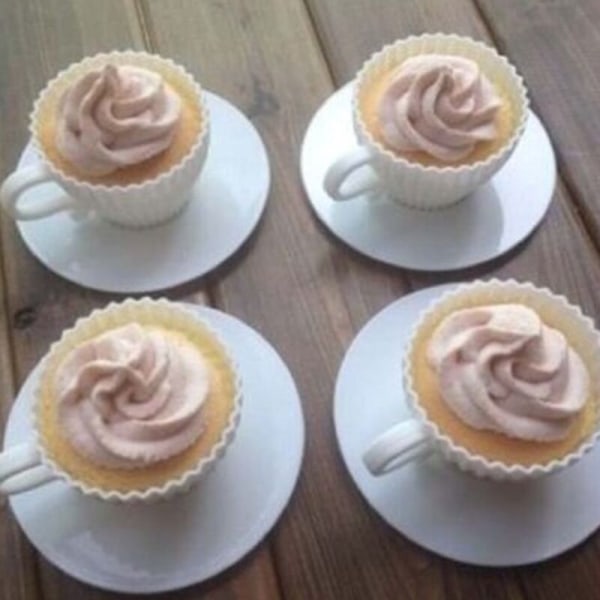8st Silikon Cupcake Cups Muffin Cake Mould